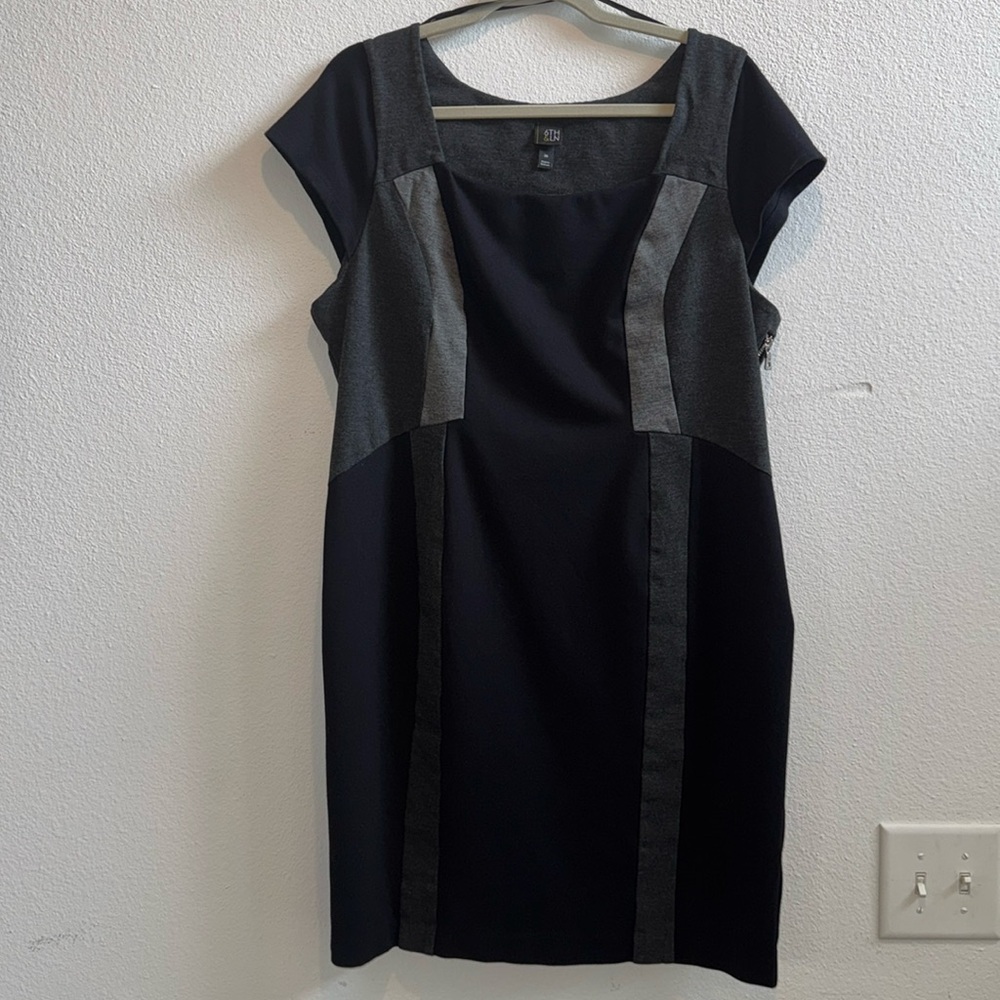 6th & LN Lane Bryant Colorblocked Pencil Dress - Picture 2 of 8